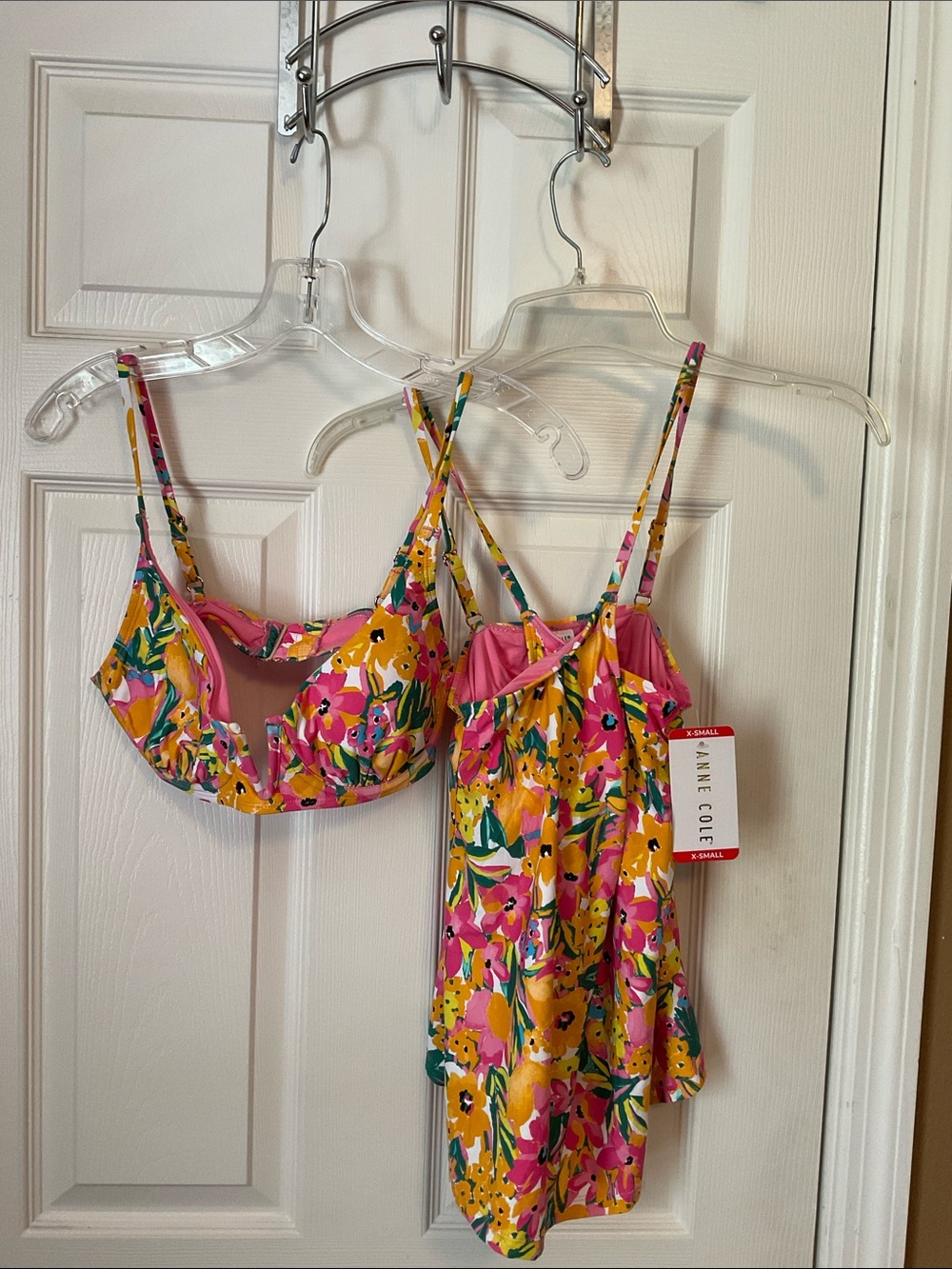 Anne Cole Women’s Tropical Bundle (2 Tops) Swimwear Tankini Swim Top Size XS NWT